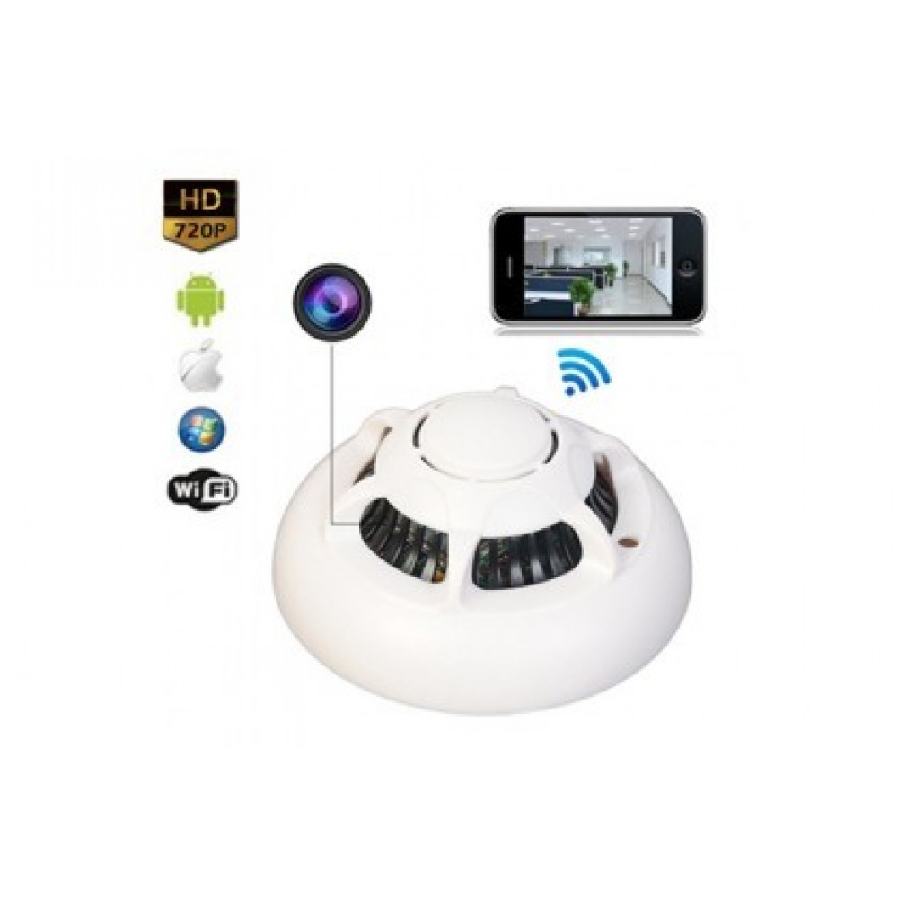 UFO Smoke Detector WiFi Spy Hidden Camera