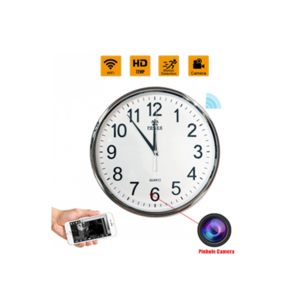 Wall Clock WiFi P2P IP Spy Hidden Camera